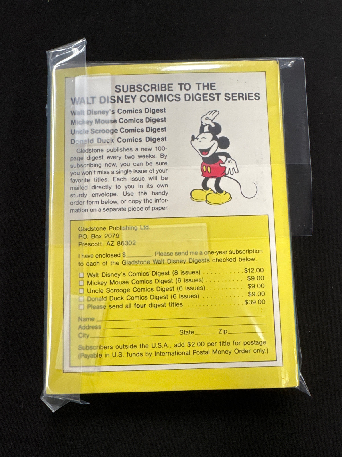Walt Disney's Uncle Scrooge Comics Digest #1–5 Complete Set – Gladstone Publishing (1986–1987)