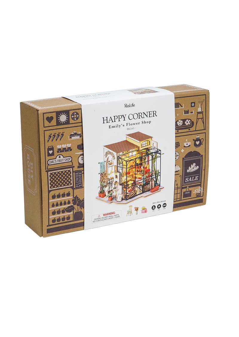 Rompecabezas de casa de florista DIY DG145 de la floristería de Rolife Emily