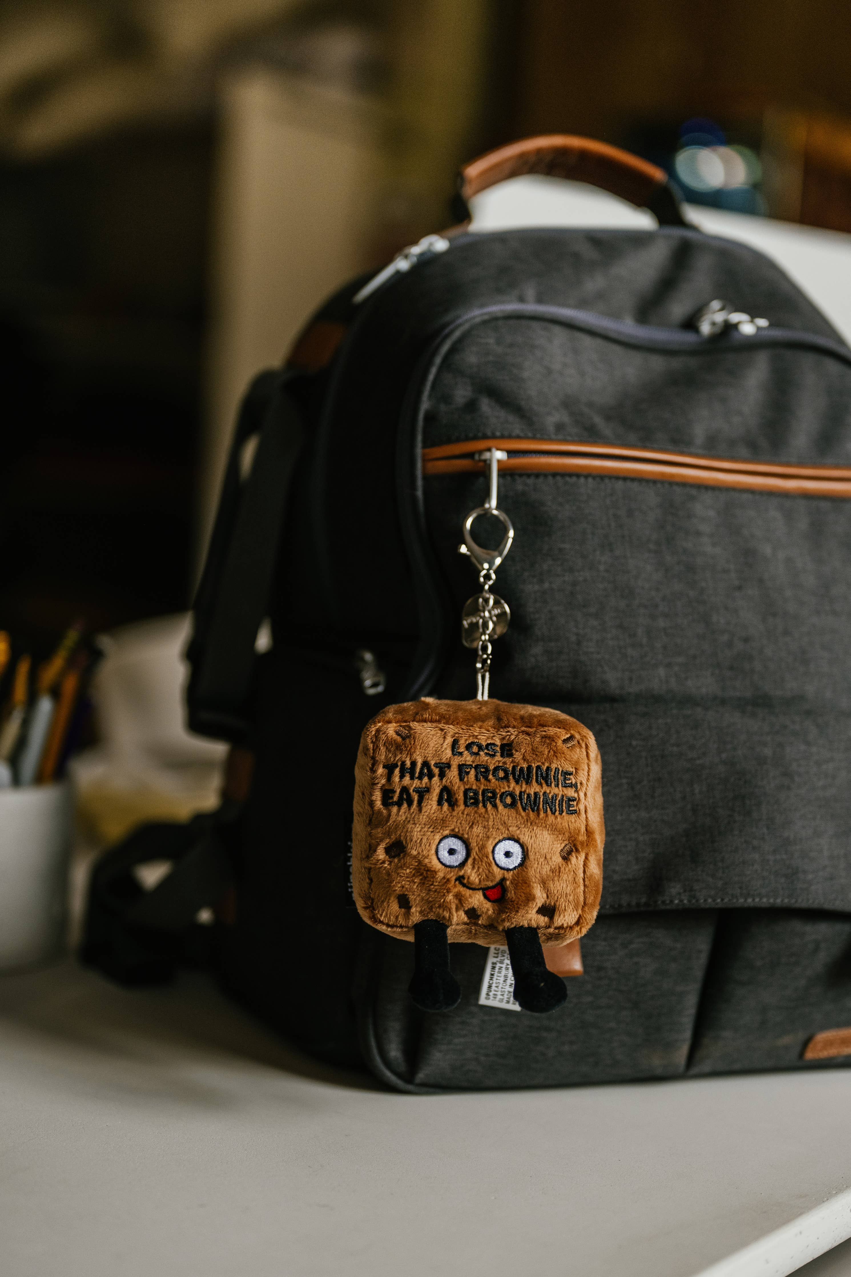 Brownie Plush Bag Charm Lose That Frownie Eat A Toy Funny