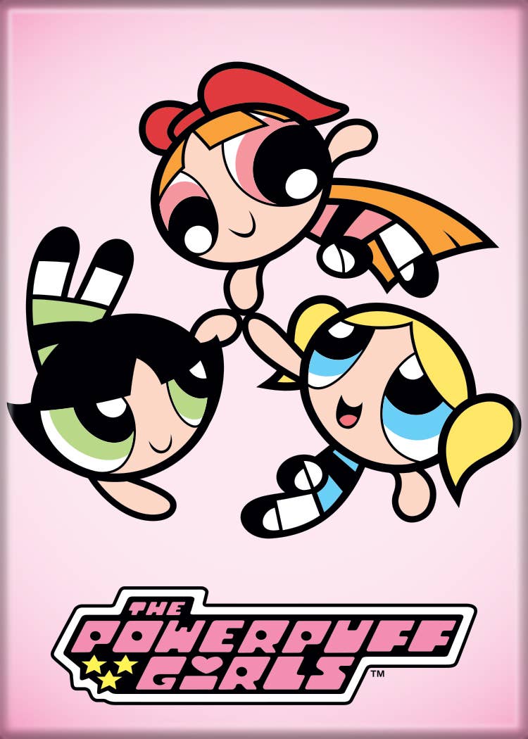 Powerpuff Girls Group In Circle Magnet Magnets 2.5" X 3.5"