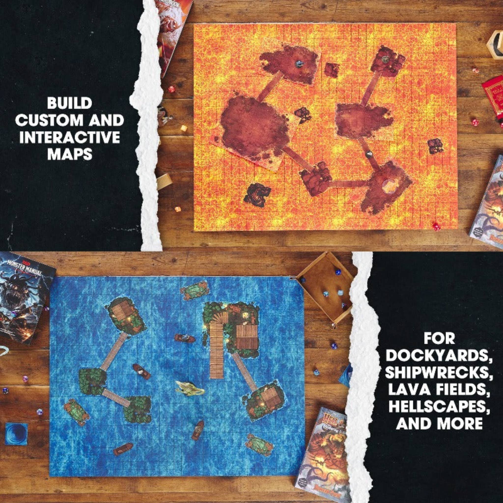 Dungeon Craft - Terreno 2D del libro Hell & High Water para DnD