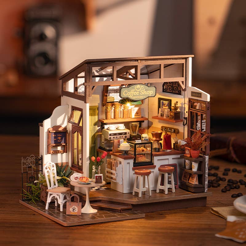 Rolife Slow Life Café DIY Miniature House Craft Dollhouse