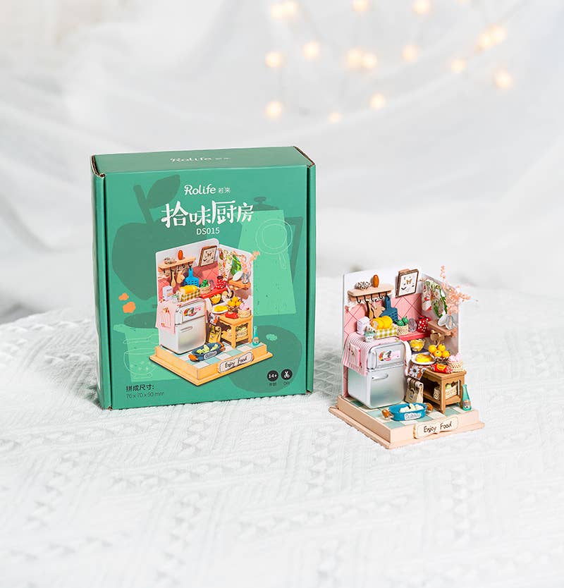 Robotime Rolife 3D DIY House Kits Kitchen Model DS018 Gift