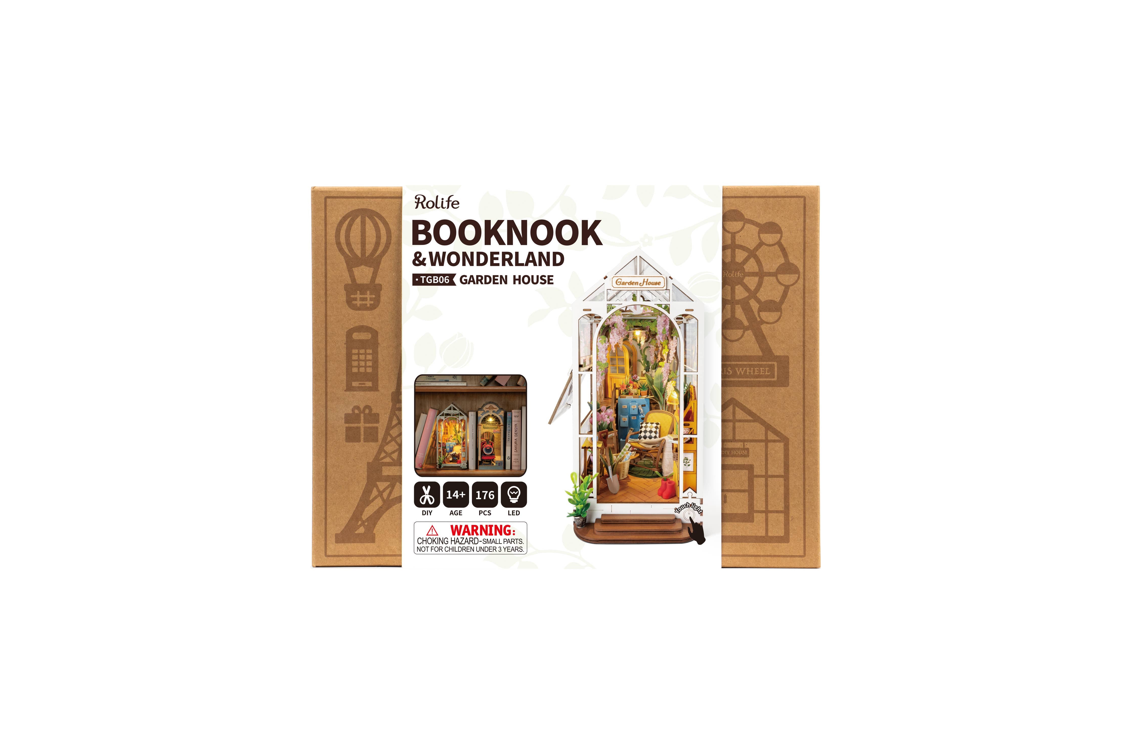 Kit de rincón de lectura Rolife para casa de jardín TGB06 en miniatura