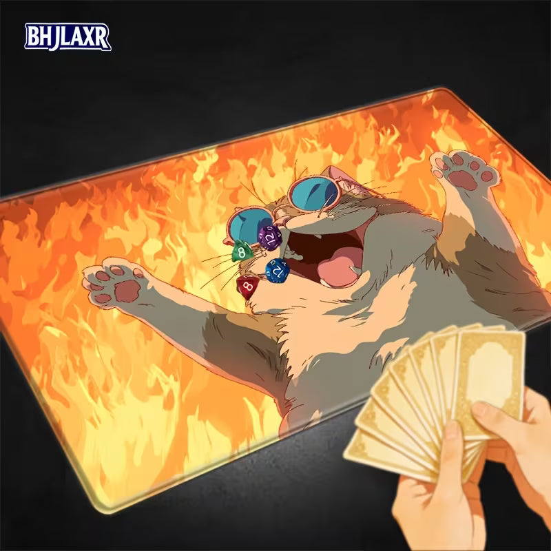 Playmat: Stitched - Fire Cat
