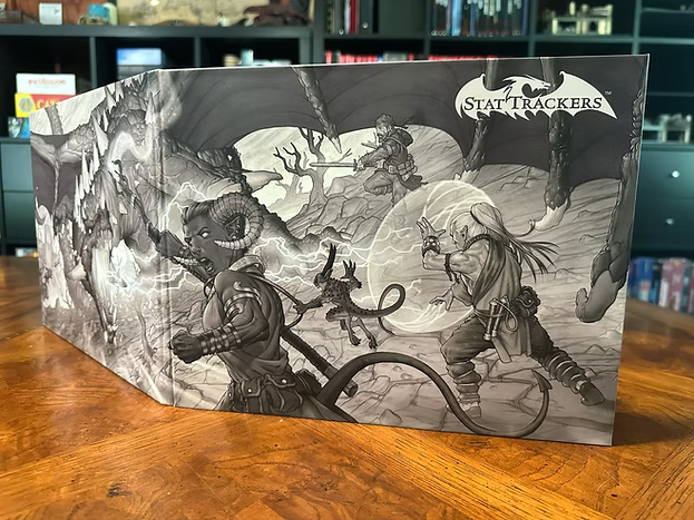Stat Trackers Gamer Master's Screen- DM Screen for Version 2024 of 5e