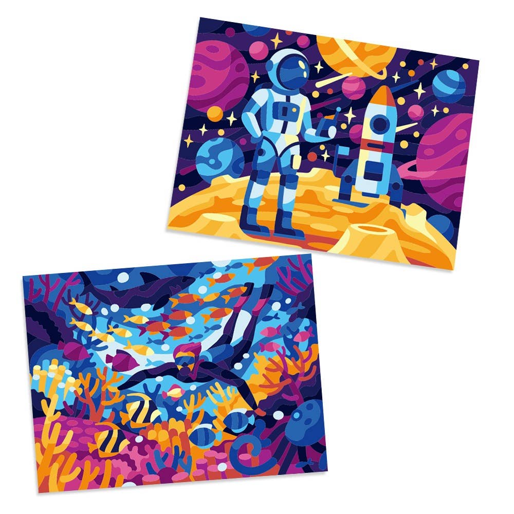 Paint Space & Sea Magic - Paint by Numbers Kit for Kids