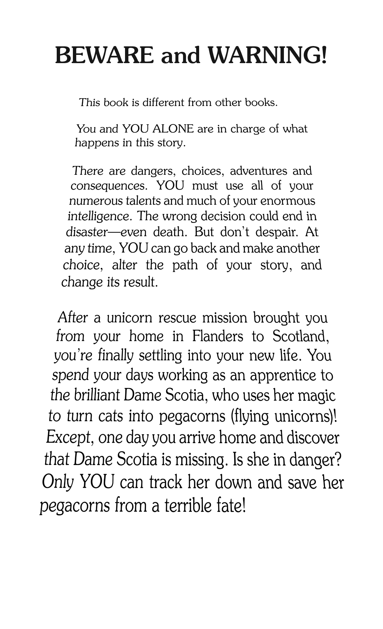 The Flight of the Unicorn, Children's Book