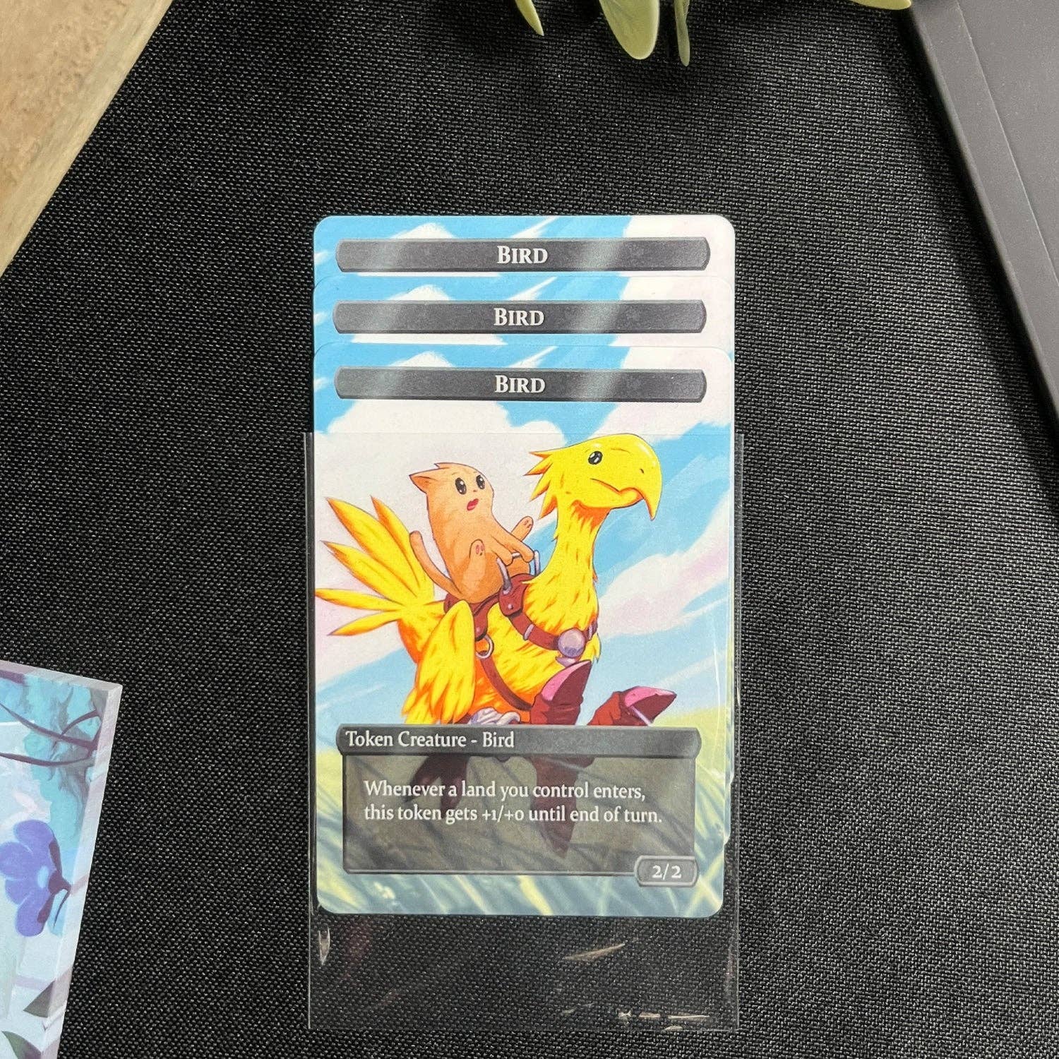 Set de fichas de mago y pájaro de Caverns & Calicos Mana Cats