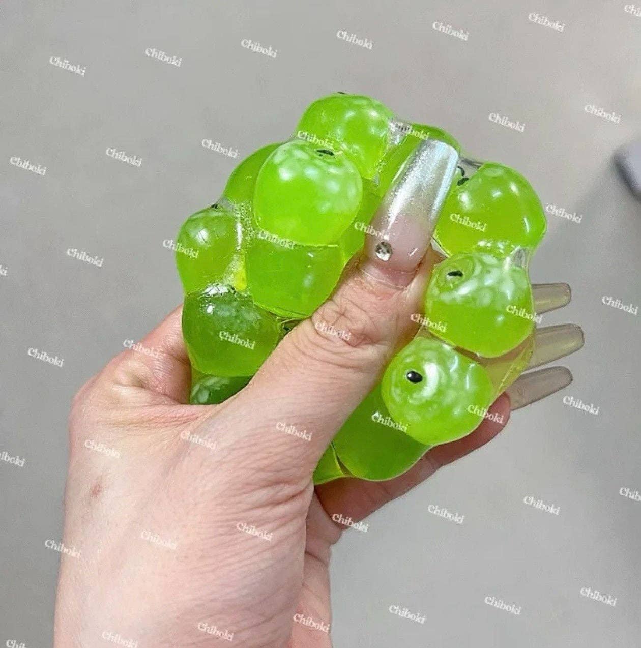 Glow Green Apple Jumbo Stress Relief Ball Fidget Toy Sensory ASMR Kawaii Gift Desk Toy Chiboki Studio
