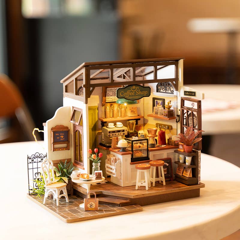 Rolife Slow Life Café DIY Miniature House Craft Dollhouse