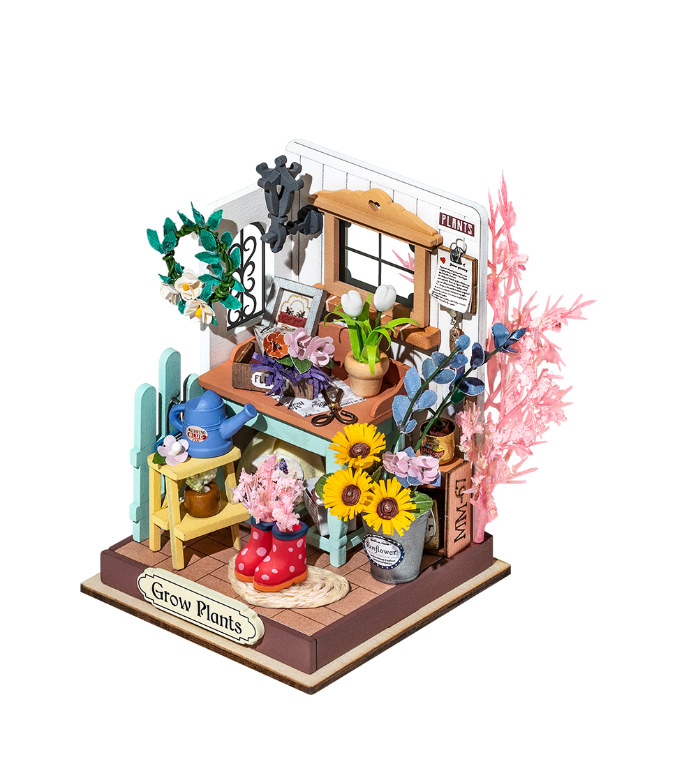Kit de bricolaje Rolife: Minicasa 3D con terraza y jardín de ensueño DS030