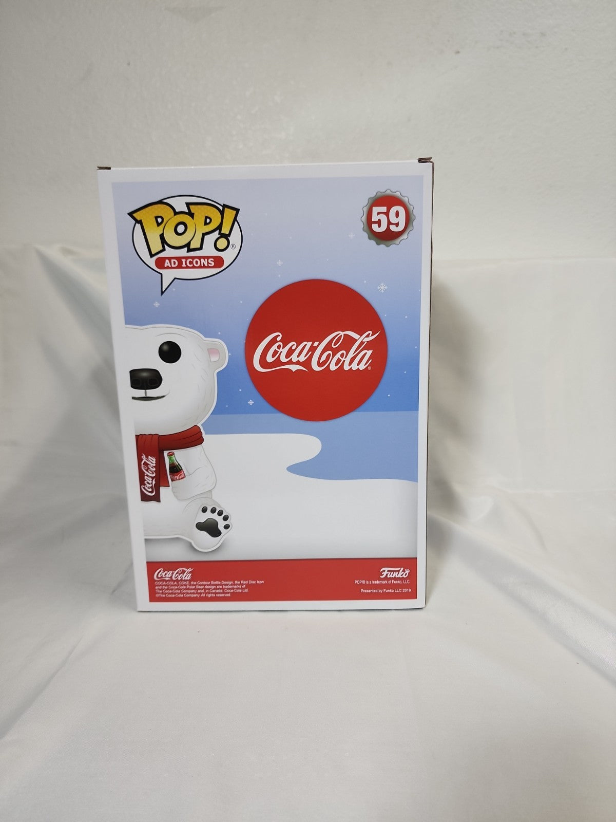 FUNKO POP! COCA COLA POLAR BEAR #59 Jumbo 10" Vinyl in Box Coke, B-302