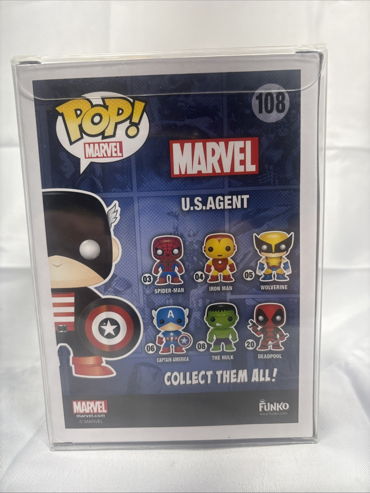 Funko Pop Marvel U.S. Agent Comikaze exc Free Protector New Vaulted JJ0220JW2