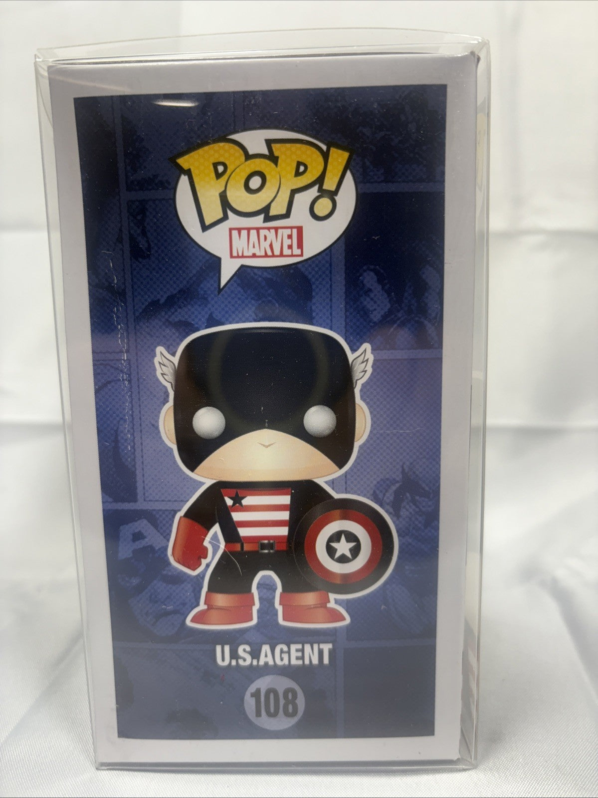 Funko Pop Marvel U.S. Agent Comikaze exc Free Protector New Vaulted JJ0220JW1