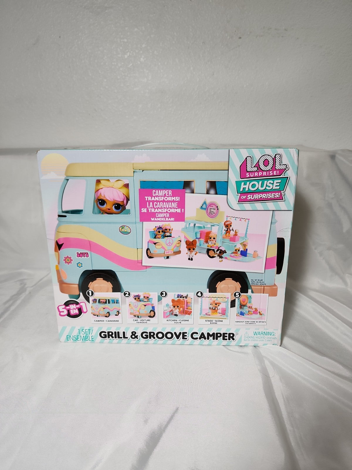 LOL Surprise 5-IN-1 Grill & Groove Camper Transforming Playset,JJ-B-332