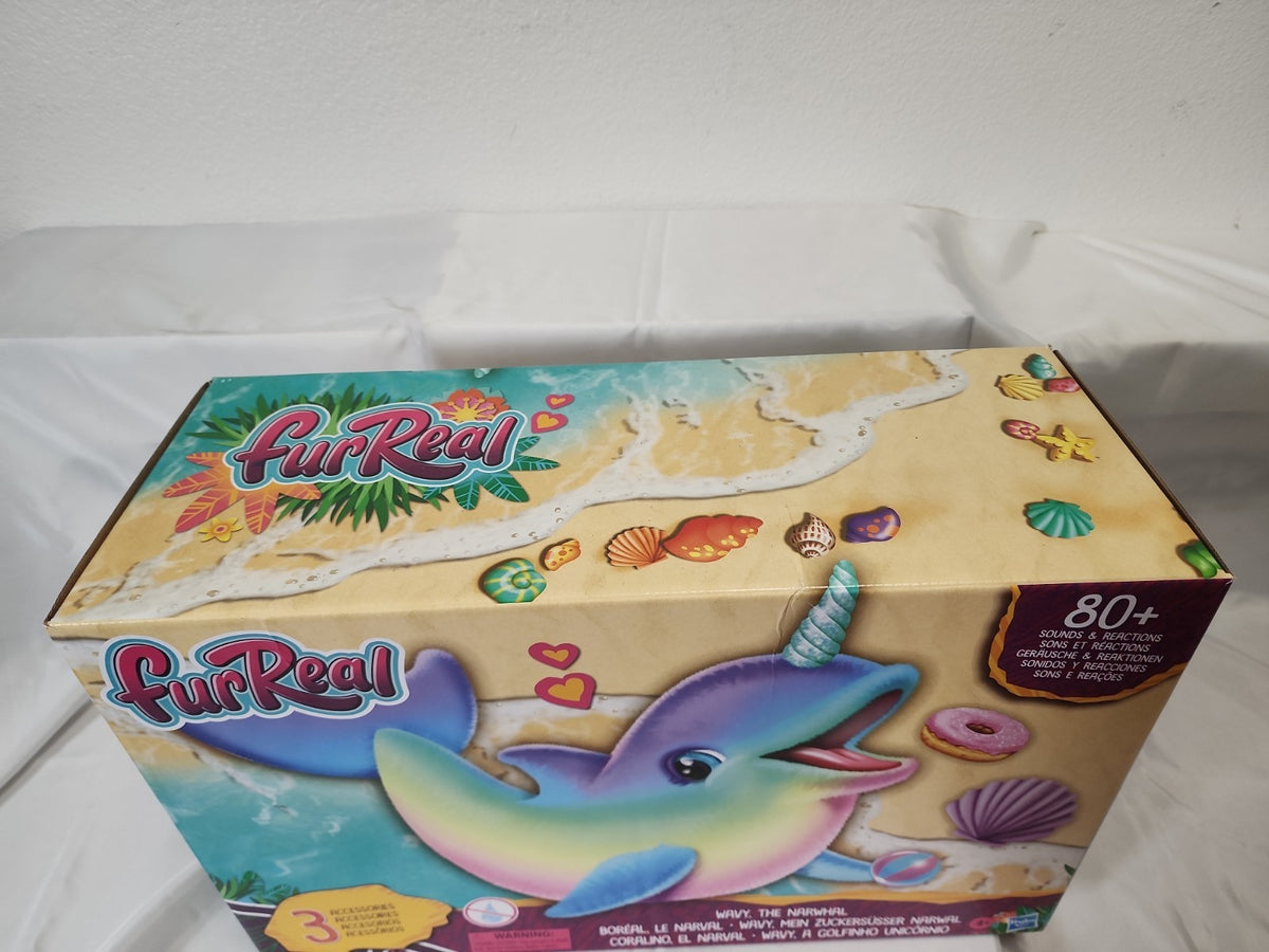 FurReal Wavy The Narwhal Interactive Animatronic Plush Toy,JJ-B-024