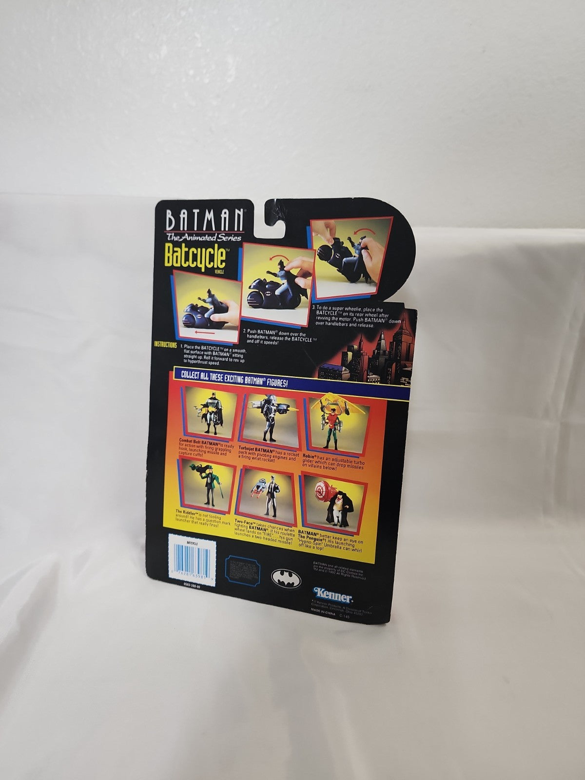 Batman The Animated Series Batcycle Action Figure 1992 Kenner MOC, JJ-A-041