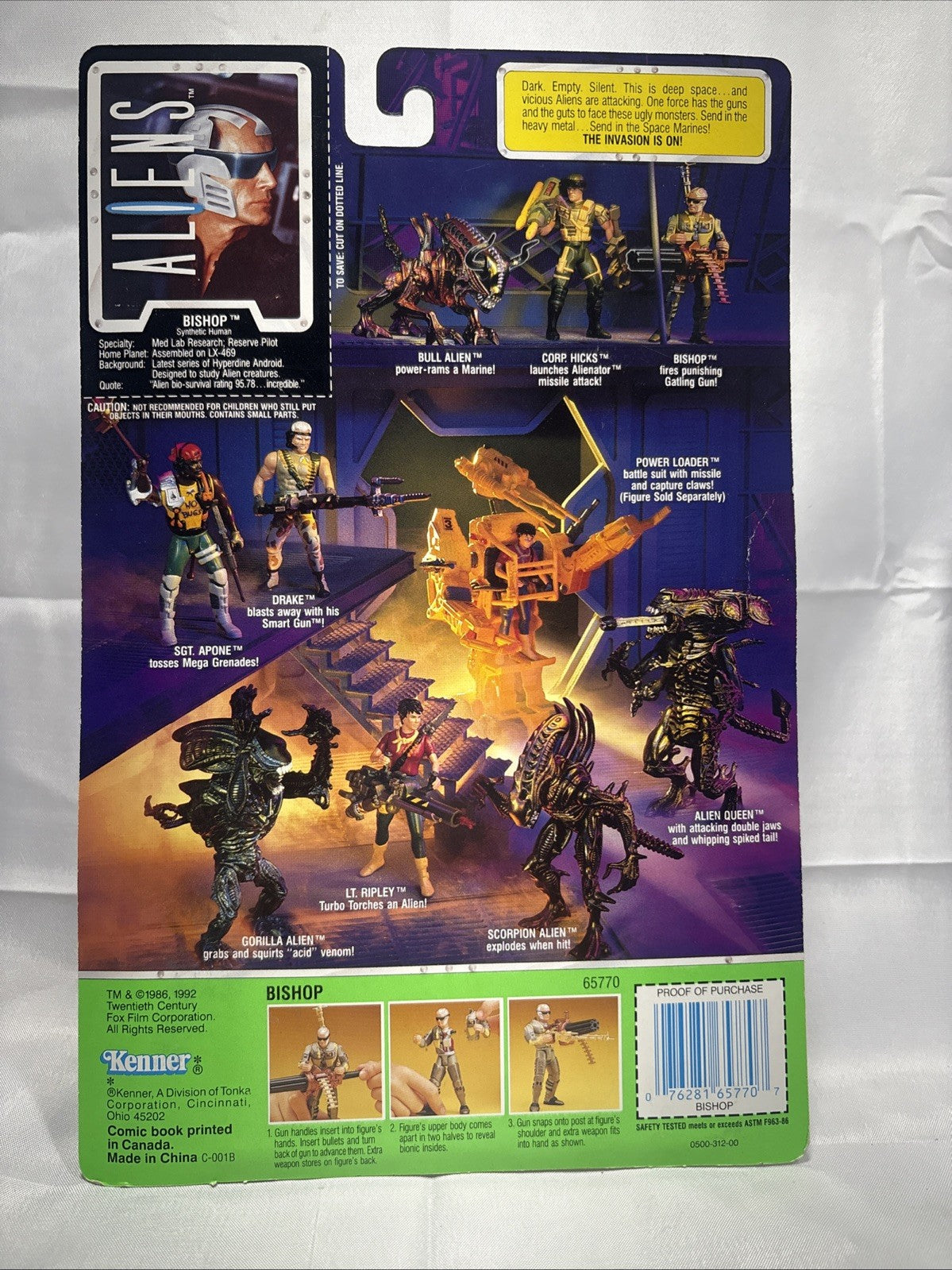 1992 Kenner Aliens Space Marine BISHOP Action Figure NEW NICE JJ0210JW1