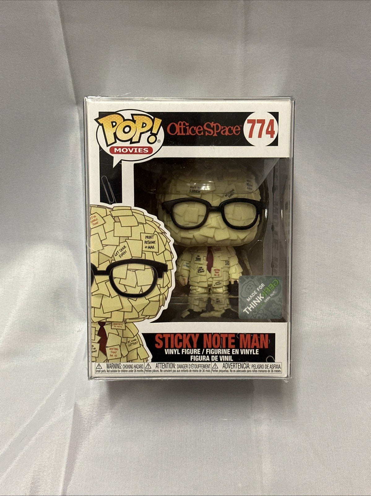 Funko Pop! Movies Office Space Sticky Note Man 774 Figure + Protector PW0130WH0