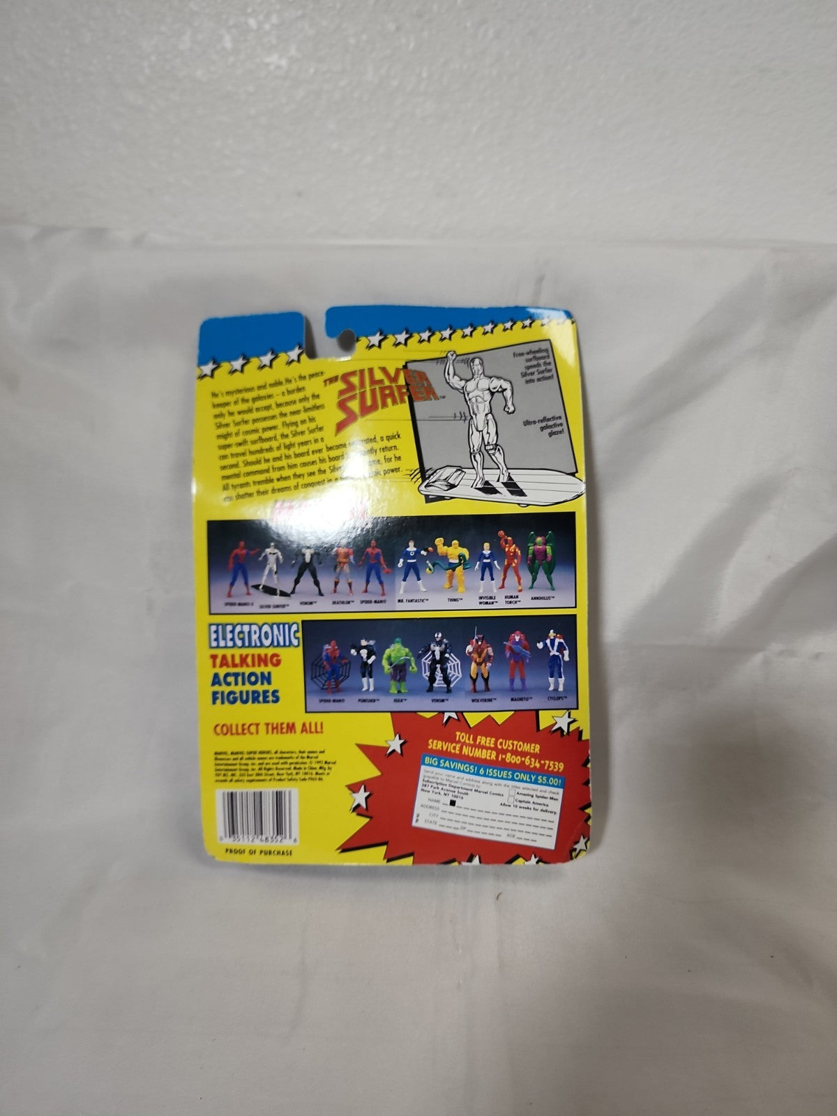 MARVEL SUPER HEROES SILVER SURFER ACTION FIGURE SPEED SURFING TOY 1992,JJ-B-034