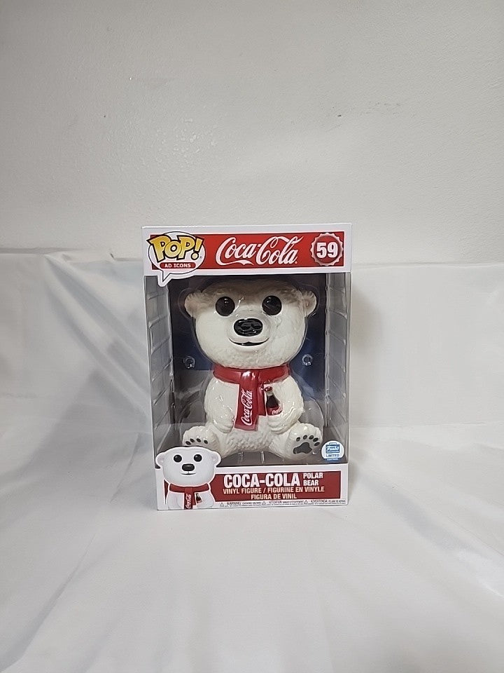 FUNKO POP! COCA COLA POLAR BEAR #59 Jumbo 10" Vinyl in Box Coke, B-300