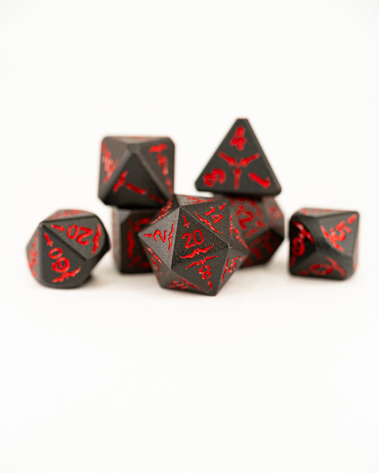 Echo Knight | 7 Piece Metal Dice Set - Emberglow Gaming