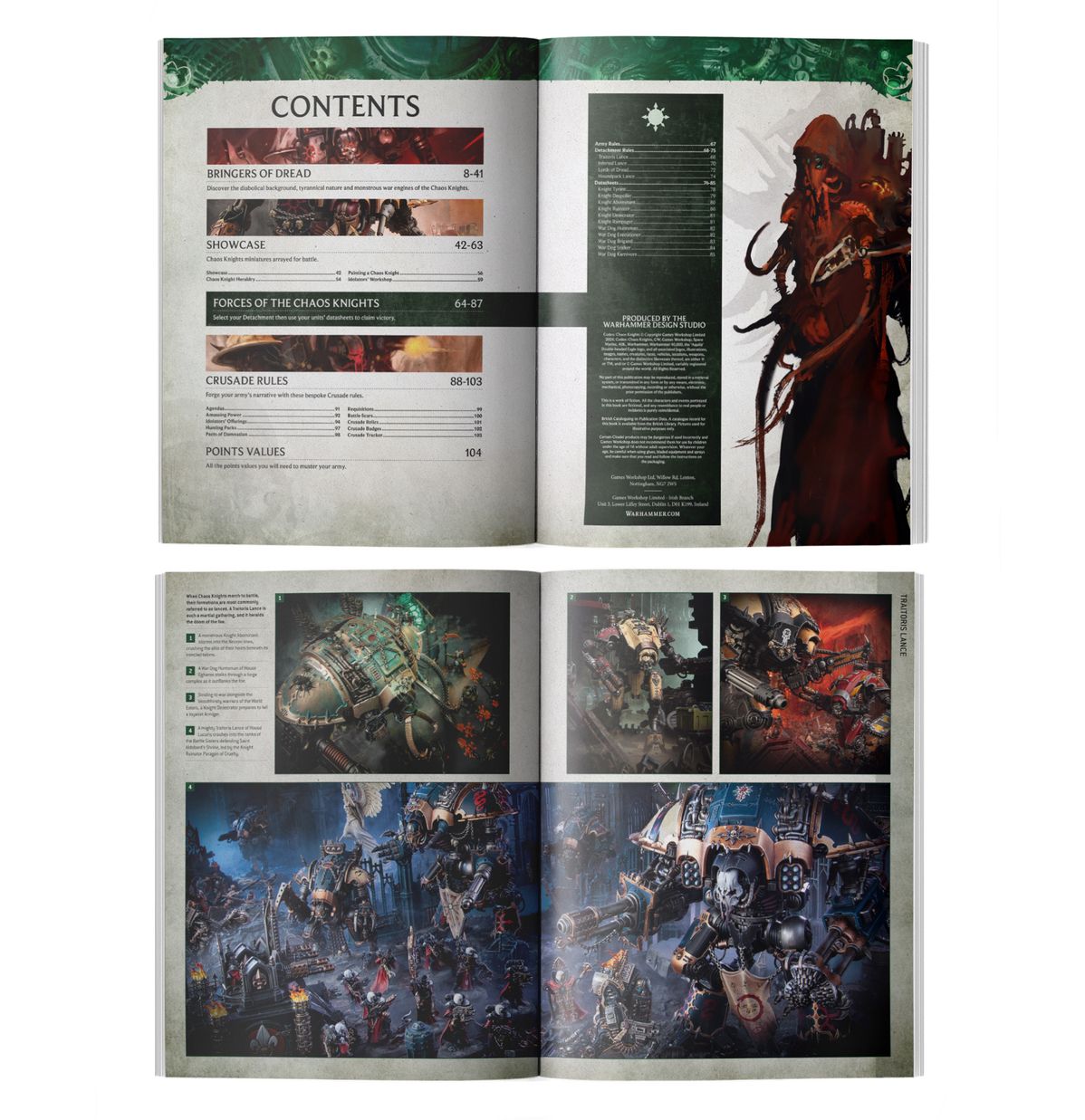 Códice de los Caballeros del Caos de Warhammer 40000 (INGLÉS)