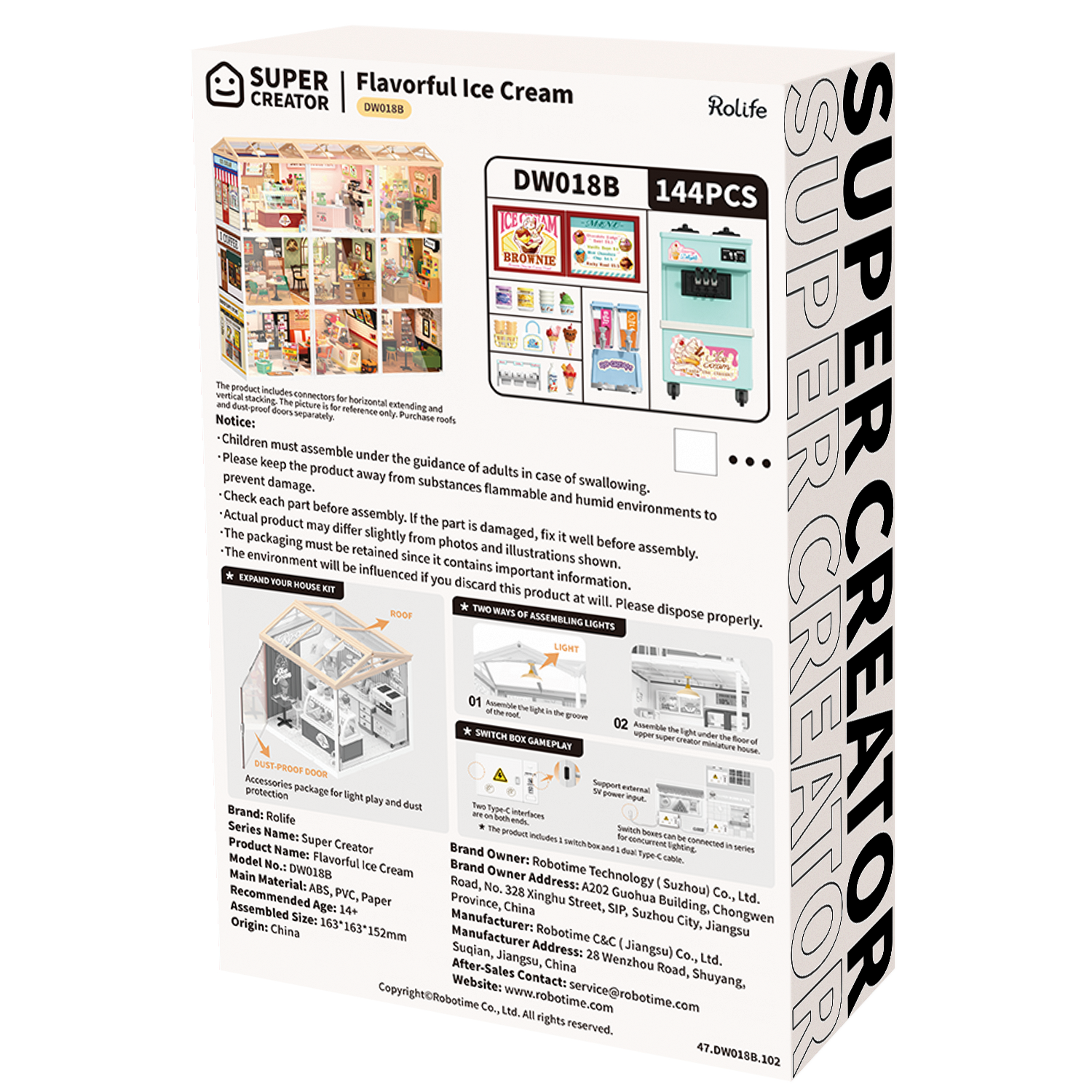 DW018B Rolife Flavorful Ice Cream DIY Miniature House