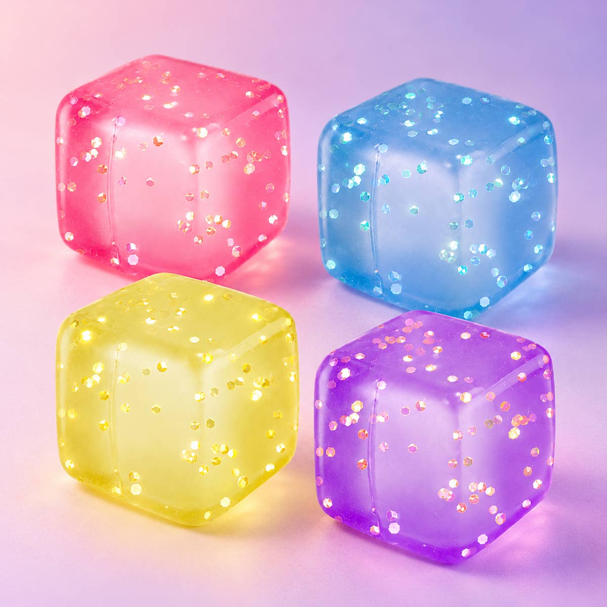 UPD GCSS Glitter Ice Cube 1.75" Squish Fidget Toy - 24 pcs