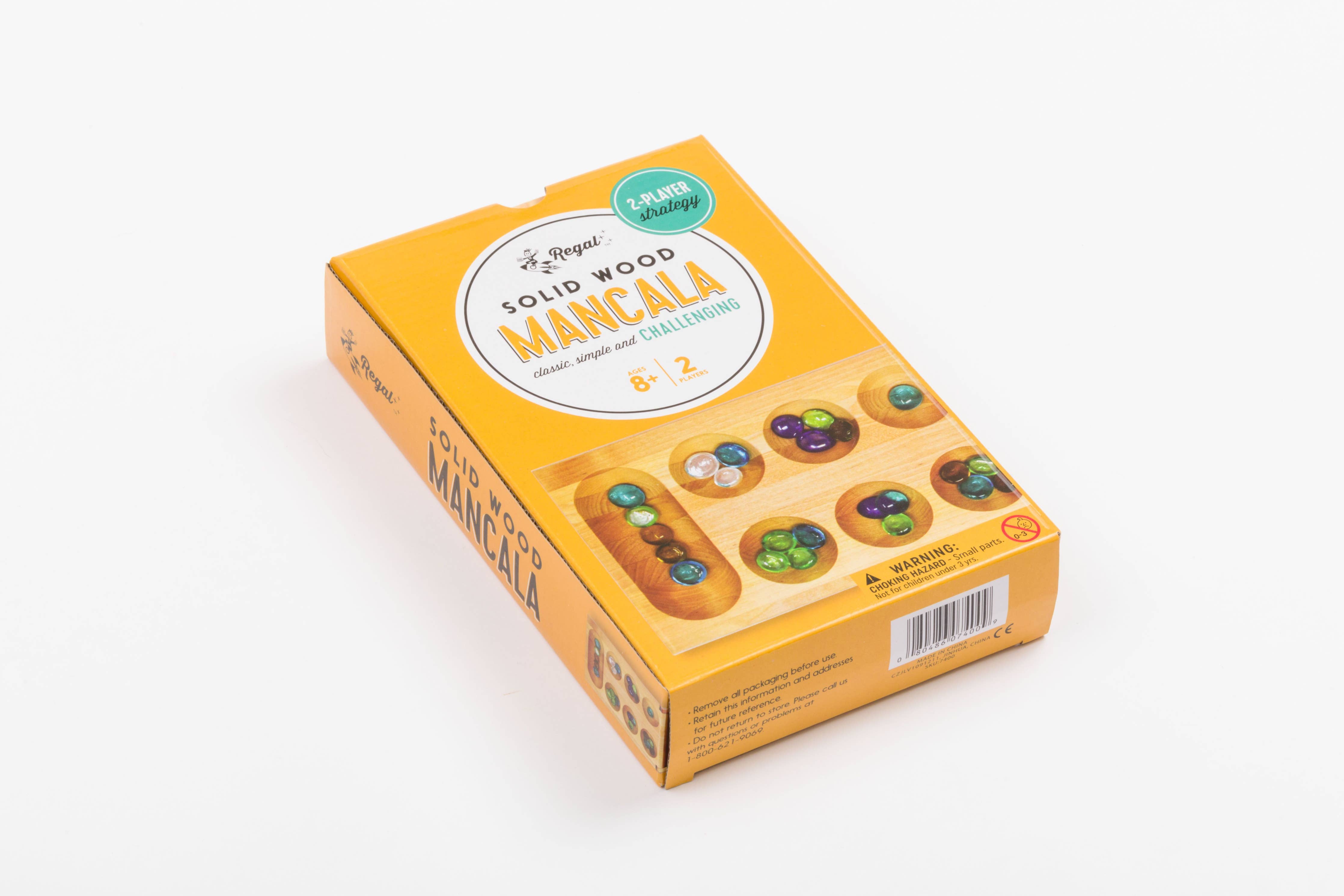 Juego de mesa plegable de madera Mancala de Regal Games