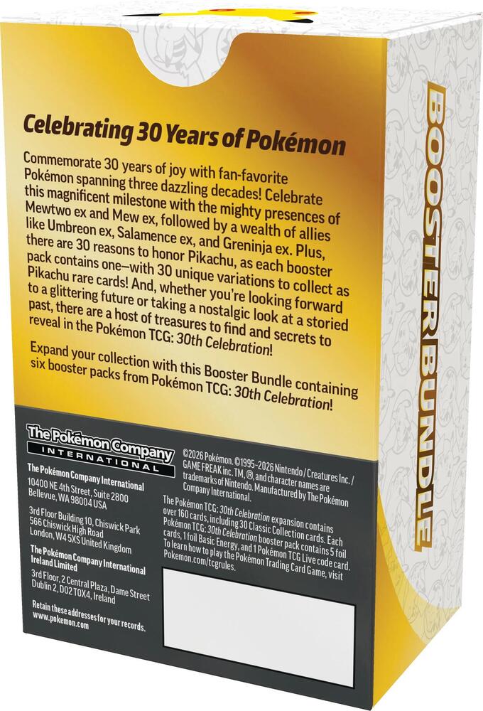 Pokemon TCG: 30TH Celebration Booster Bundle