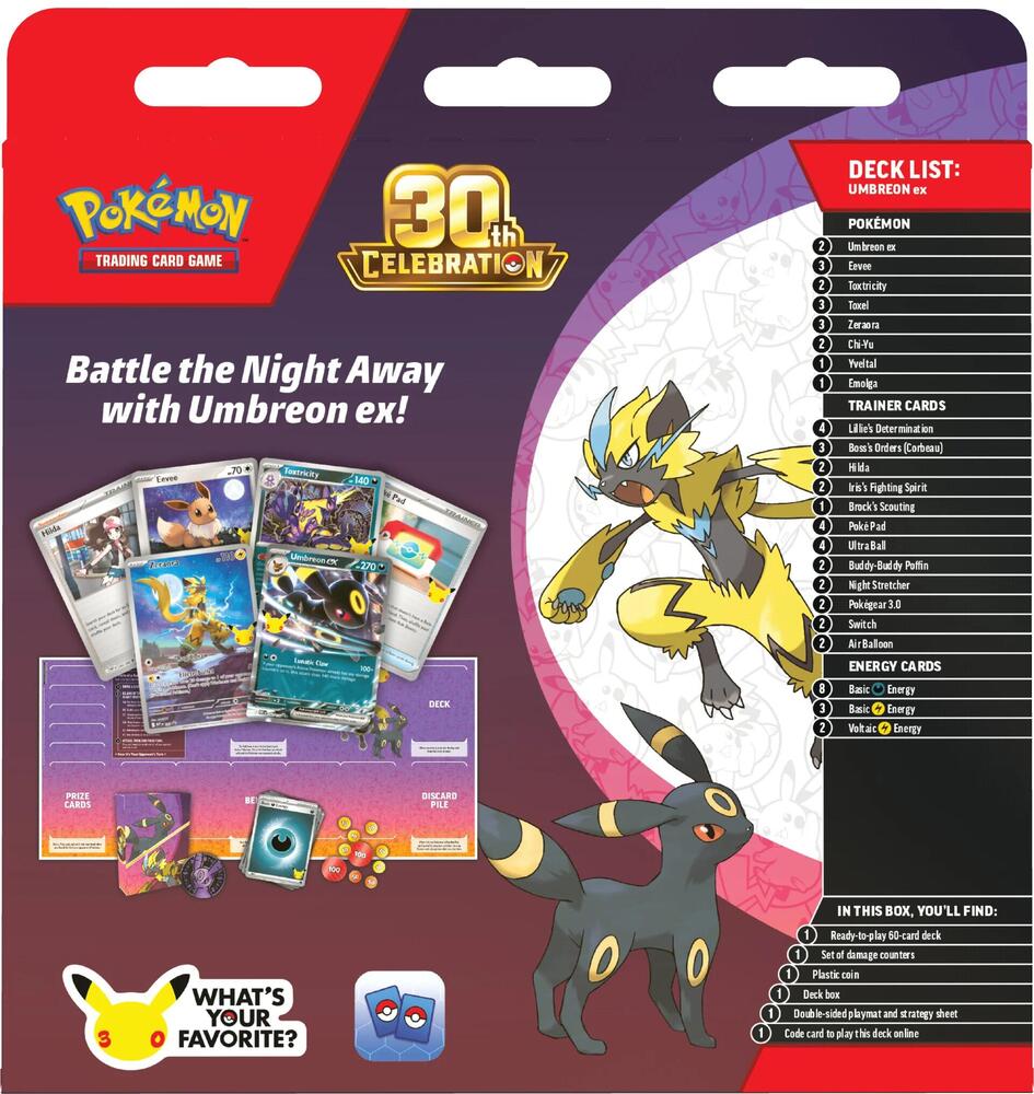 Pokemon TCG: 30TH Celebration Battle Deck : Umbreon ex