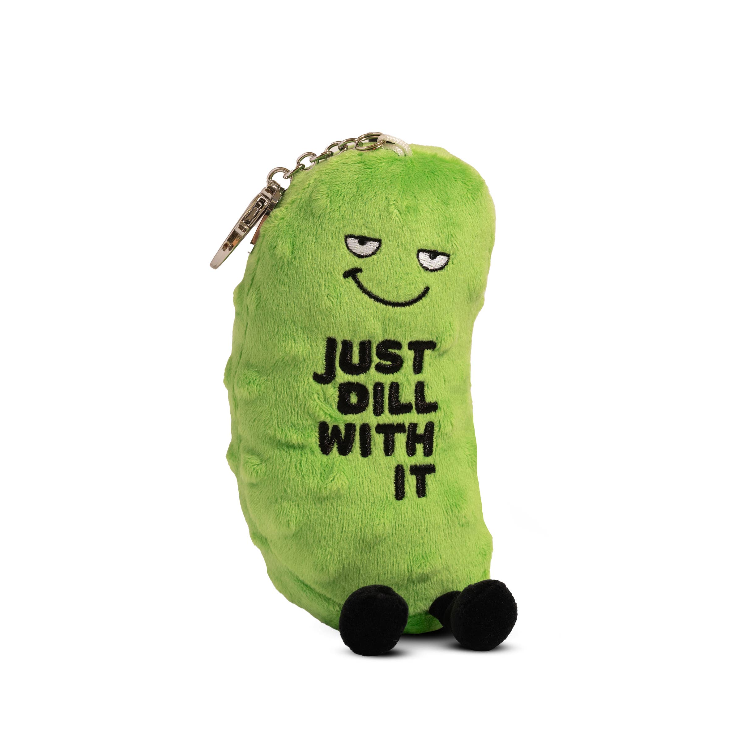 Dill Pickle Bag Charm Plush Soft Cuddly Toy Funny Cute Gift