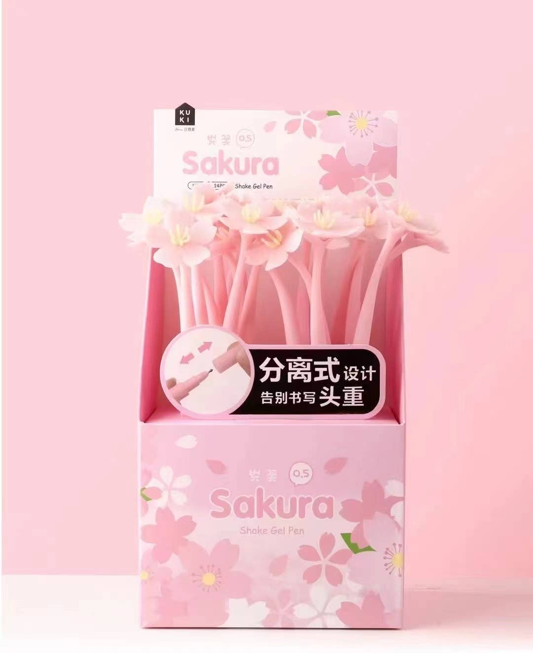 Bolígrafo de gel ondulante Sakura Blossom - 24
