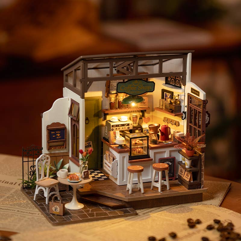 Rolife Slow Life Café DIY Miniature House Craft Dollhouse