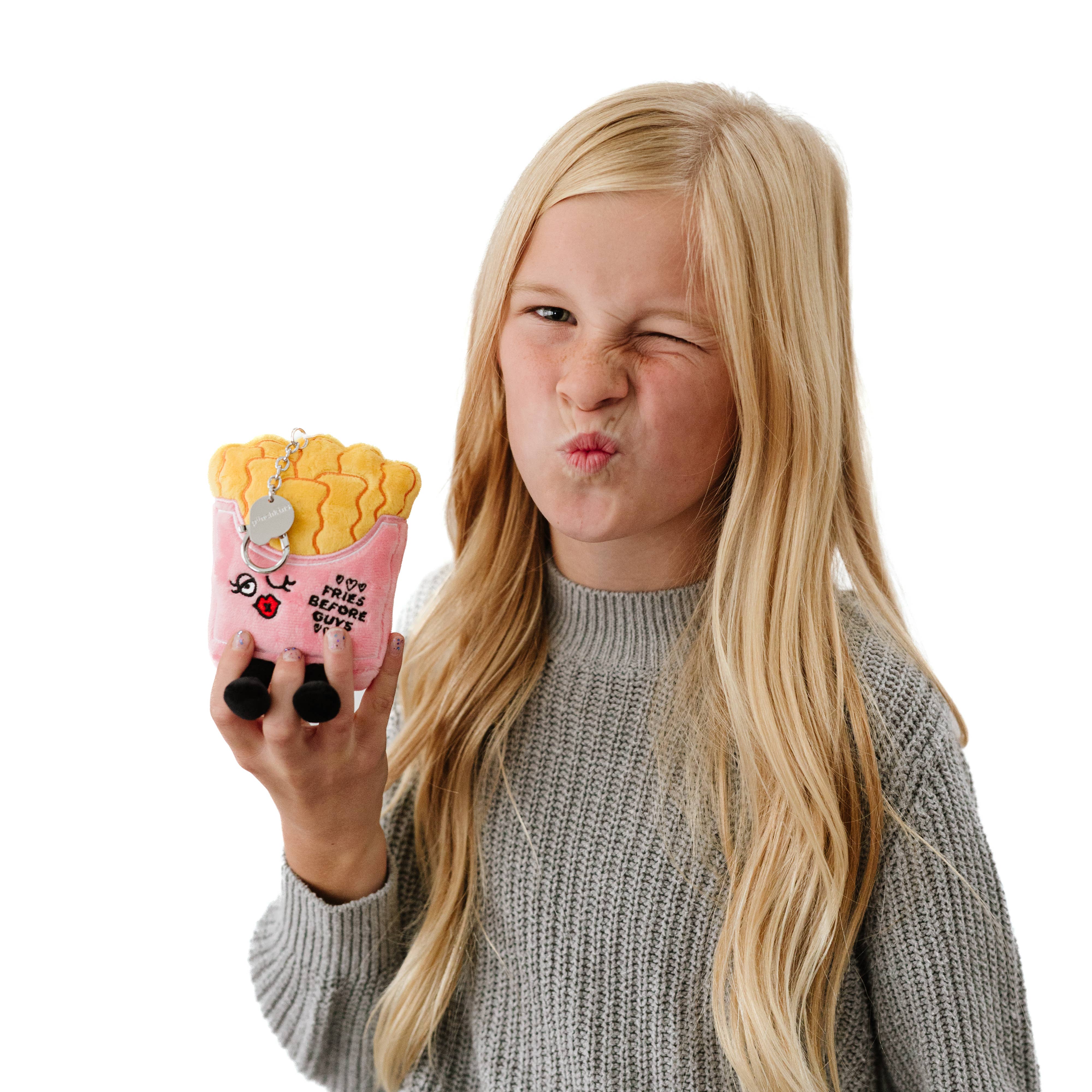 Plush Fries Bag Charm Soft Cuddly Toy Funny Cute Gift
