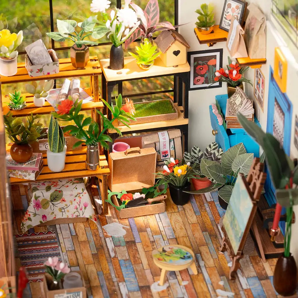 DG104 Casa de flores Cathy Rolife DIY Casa miniatura