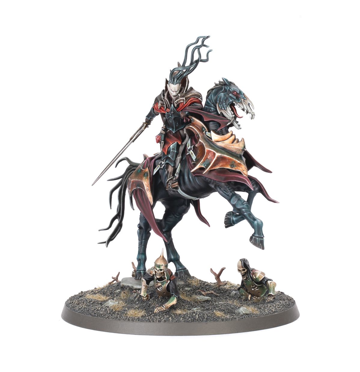 Warhammer Age of Sigmar Soulblight Gravelords Señor vampiro en corcel de pesadilla