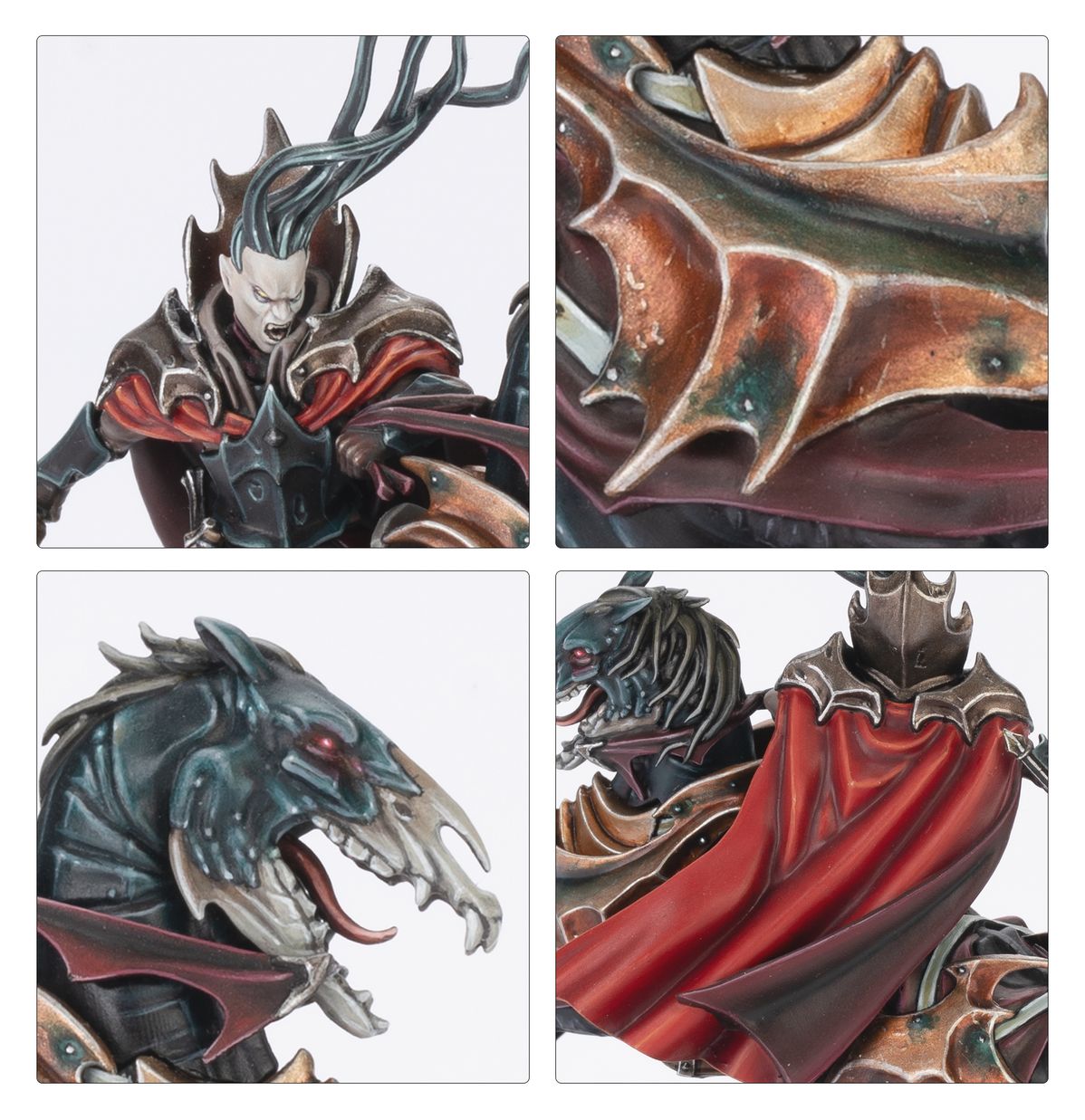 Warhammer Age of Sigmar Soulblight Gravelords Señor vampiro en corcel de pesadilla