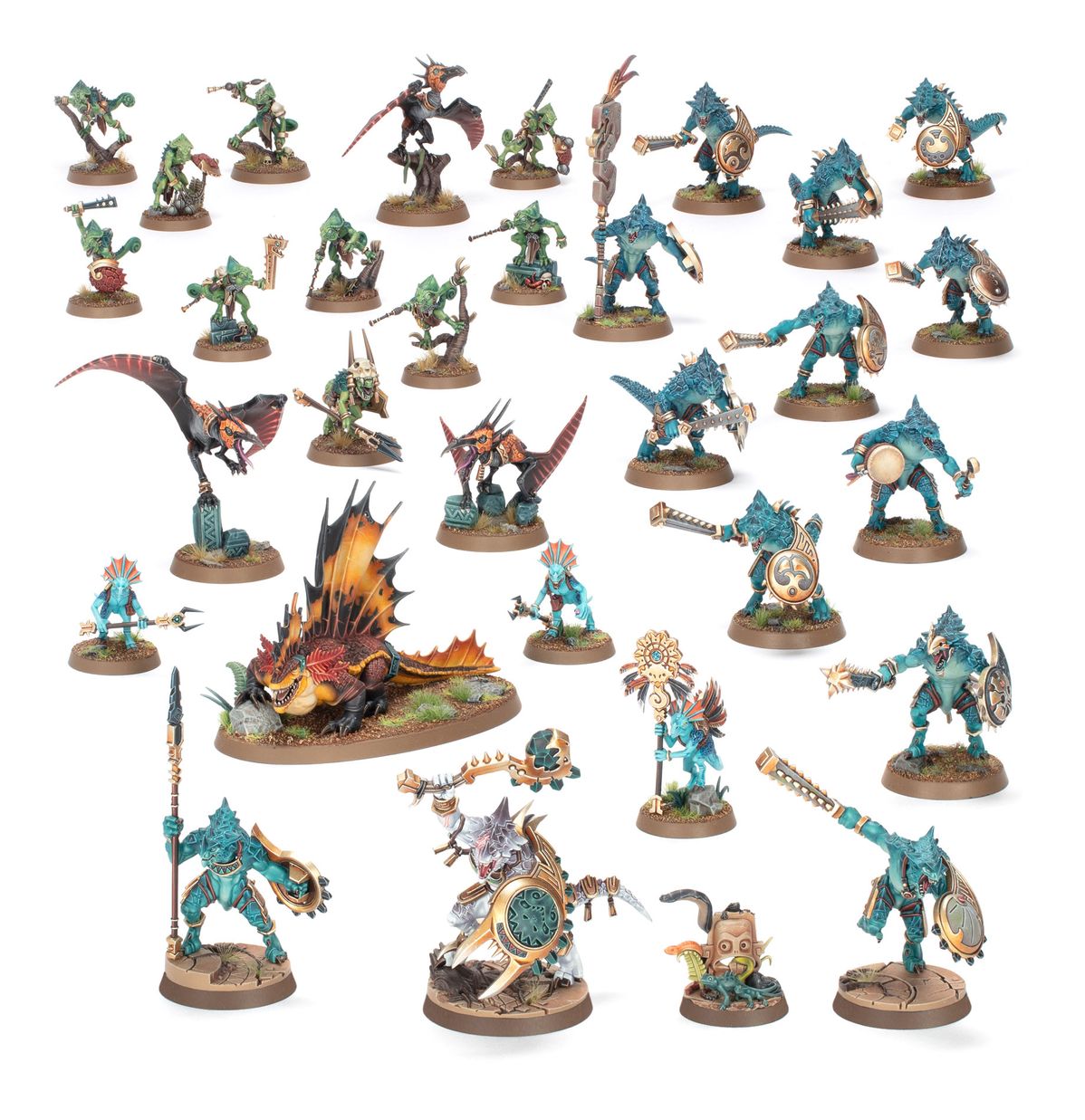 Warhammer Age of Sigmar: Seraphon Spearhead Merodeadores de Sangre Solar