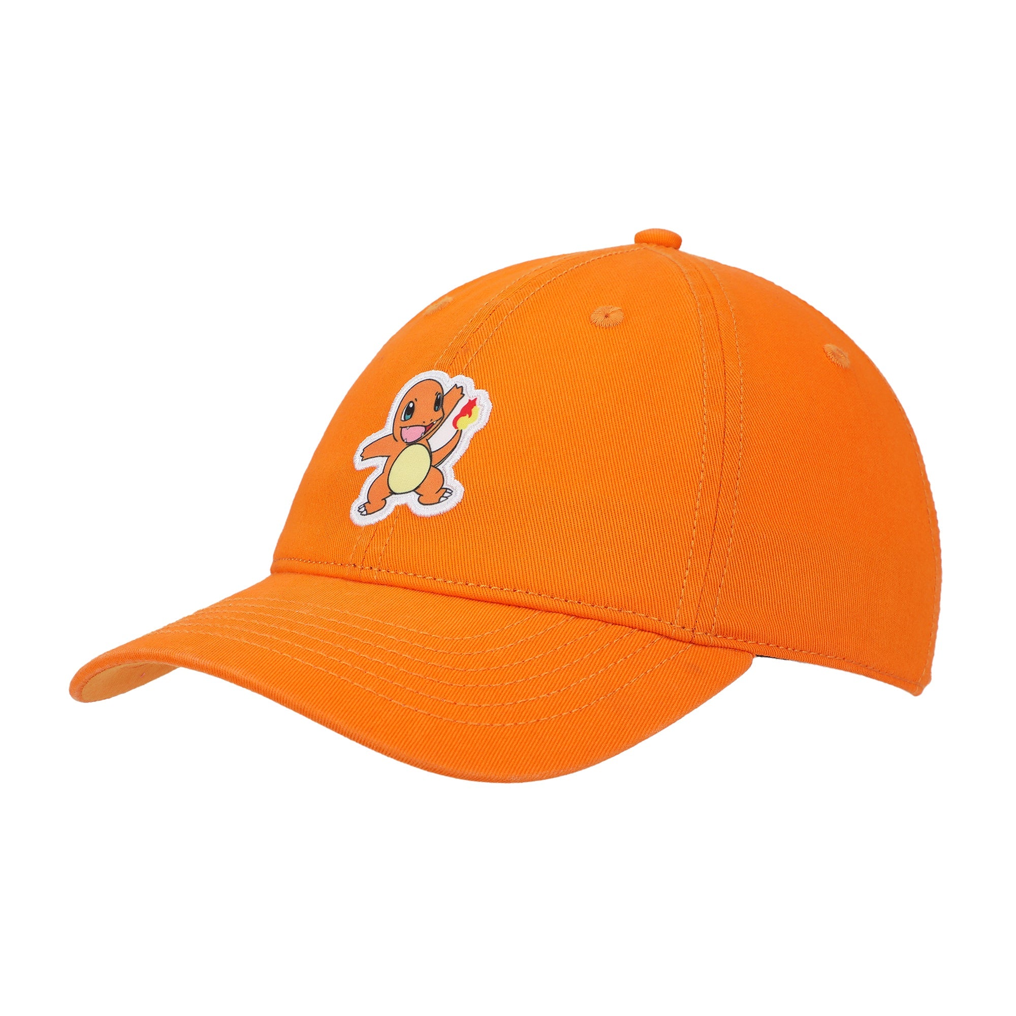 Pokémon Charmander Printed Patch Orange Unstructured Baseball Cap