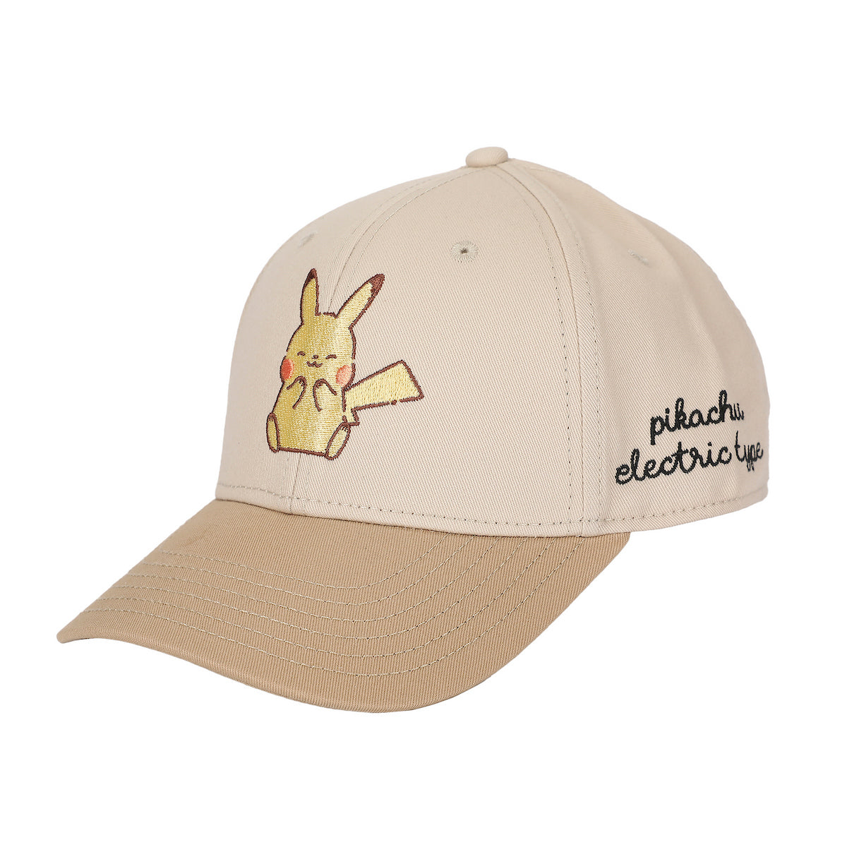 Pokémon Pikachu Electric Type White & Tan Traditional Adjustable Hat