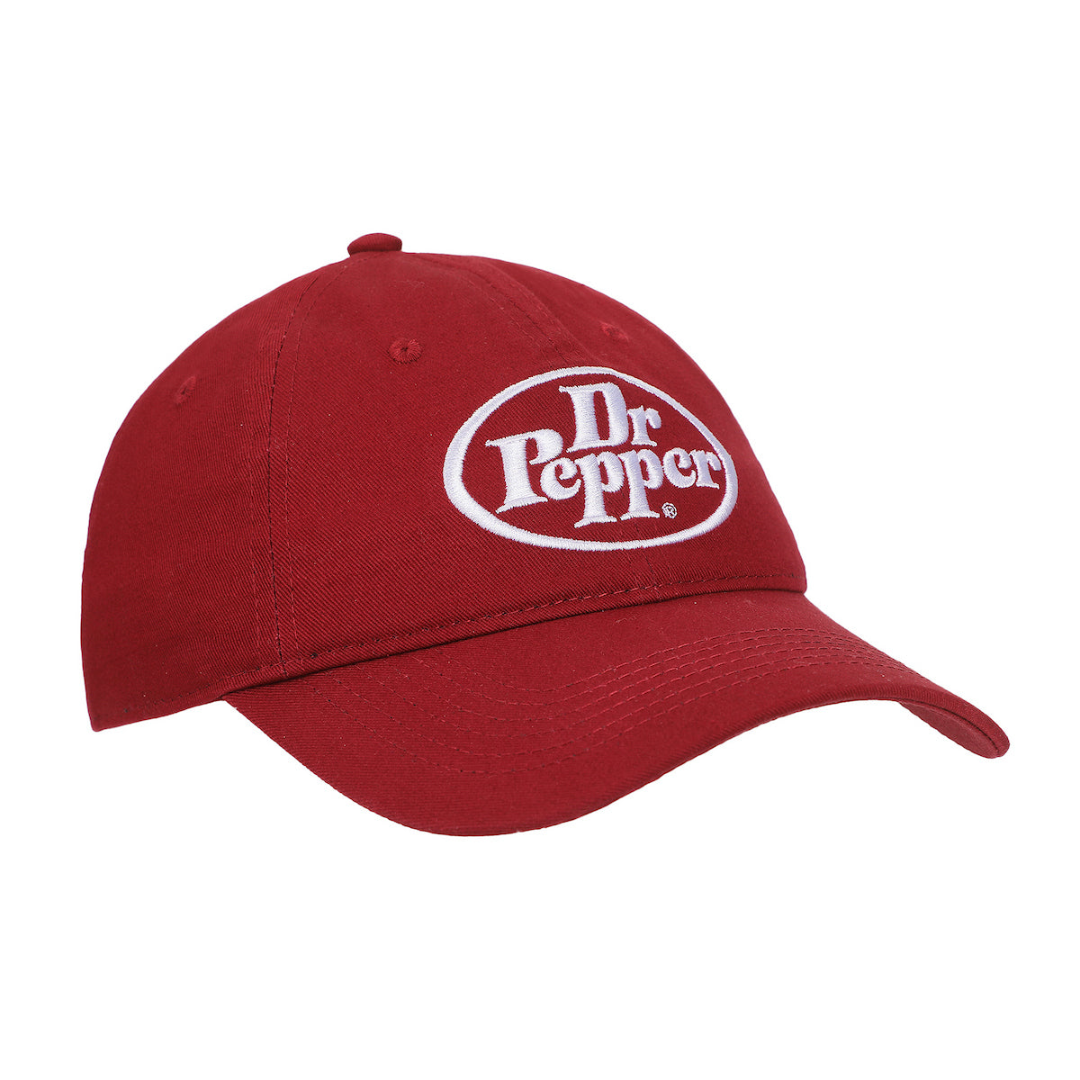 Dr Pepper Adult Red Embroidered Front Art Logo Hat
