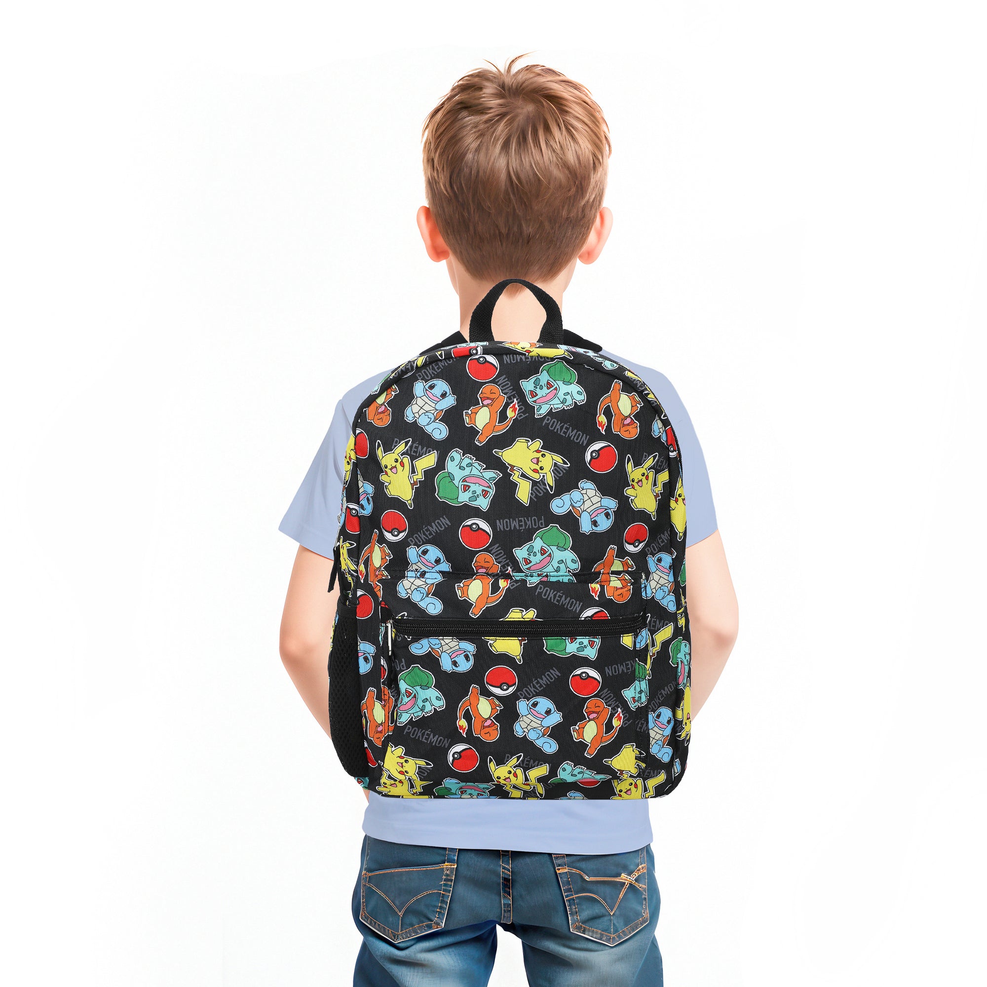 Pokemon Favorite Characters All-Over Print 16" Backpack For School And Travel