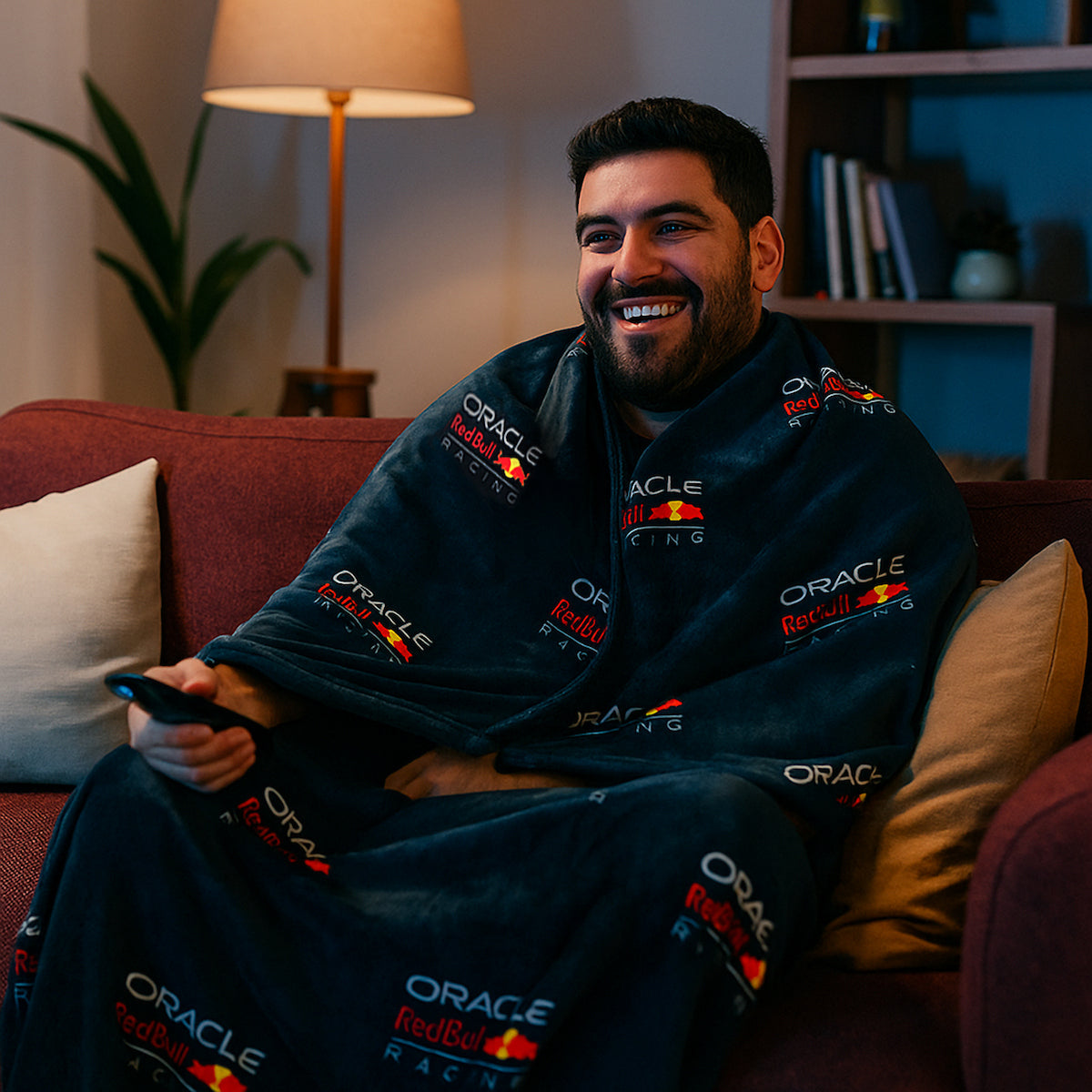 Formula 1 Fleece Blanket Throw - Soft Warm Racing Blanket for Couch, Travel & Bedroom - Lightweight Polyester Throw for Gaming, Camping & Sleepovers - Motorsport Gift for Men, Teens & F1 Fans (47x59 in)