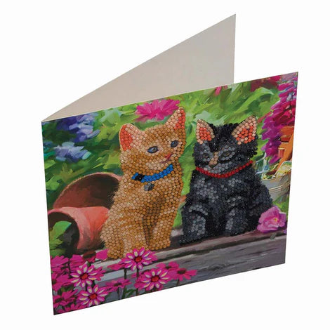Crystal Art Card Kit: Cat Friends