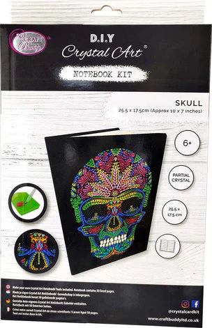 Crystal Art Notebook Kit: Skull