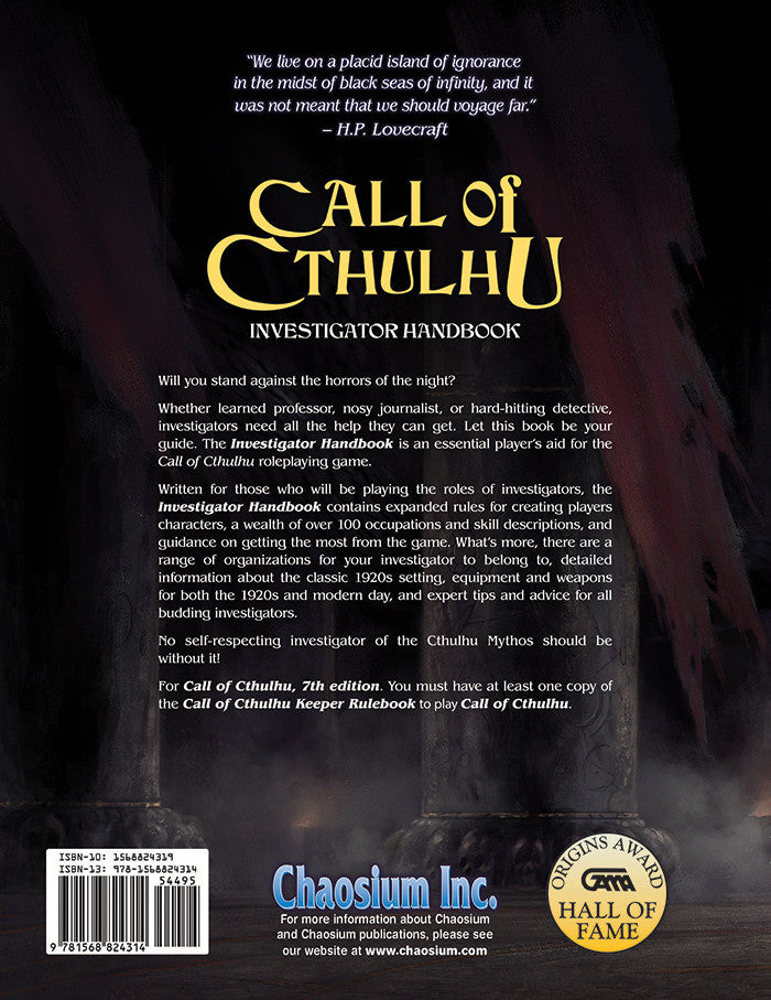 Call of Cthulhu: Investigator Handbook