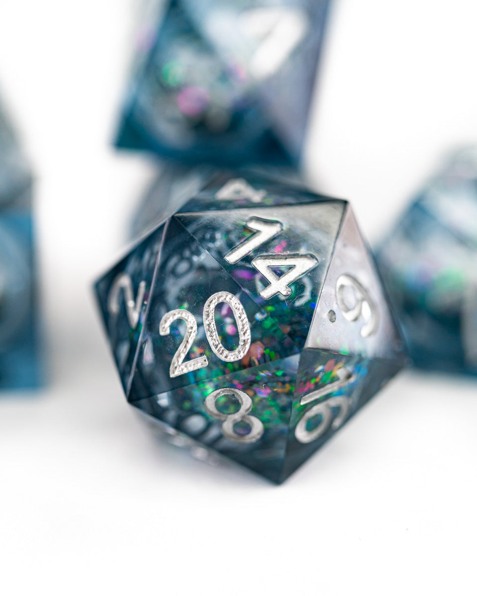 Phylactery | 7 Piece Liquid Core Dice Set - Emberglow Gaming